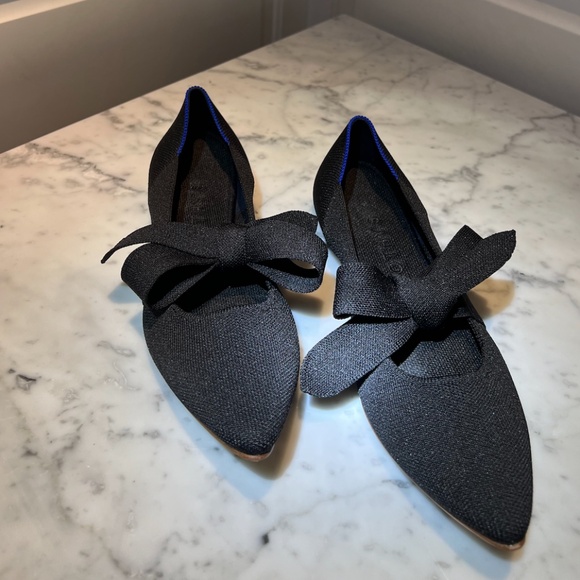 ROTHY'S RETIRED Black Pointed Toe Mary Jane Flats Size 9.5 - Picture 10 of 10